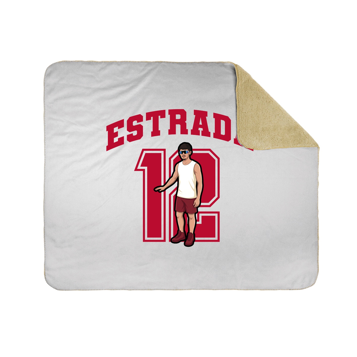 Throw Blanket — Number in White