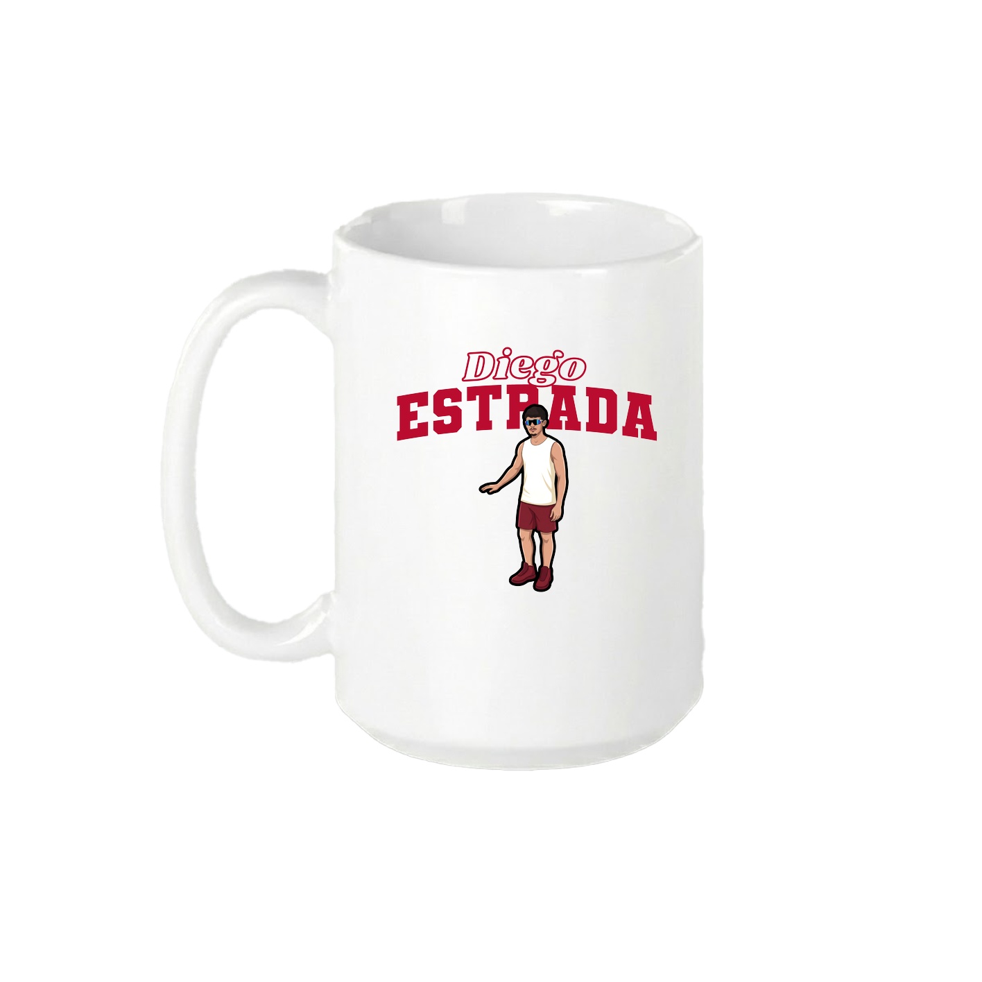 15oz Coffee Mug — Name Arch in White