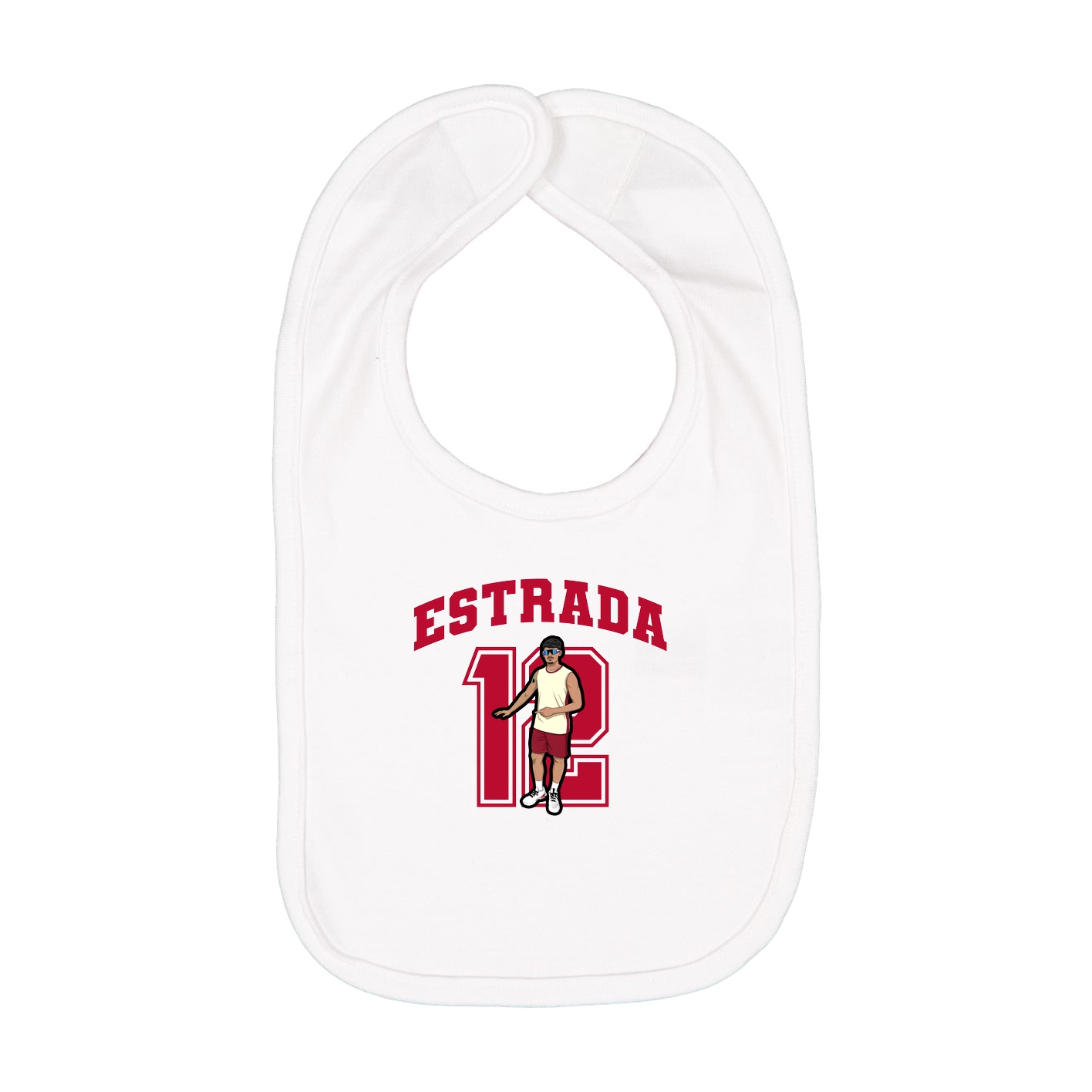 Infant Bib — Number in White