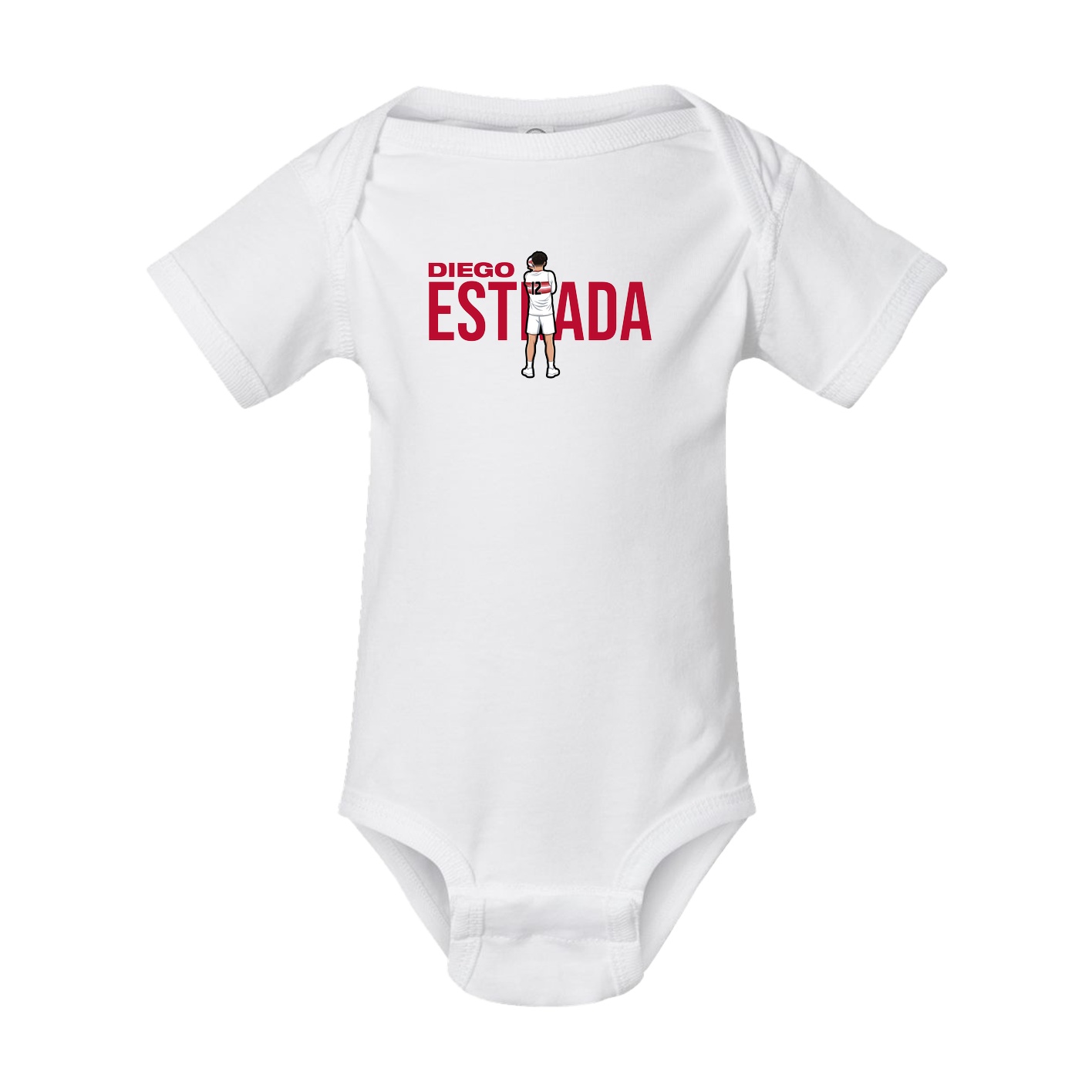 Baby Onesie — Player Name in White