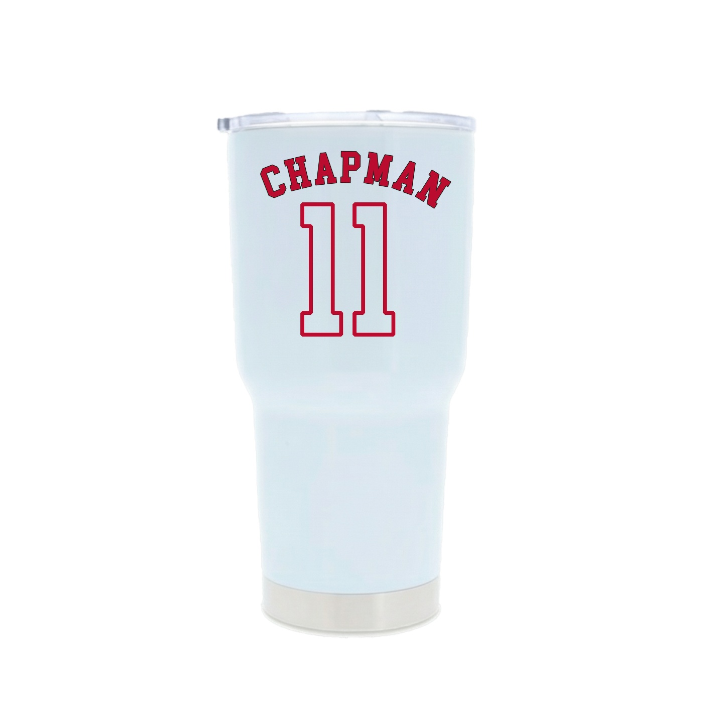 30oz Stainless Steel Tumbler — Shirsey Arch in White
