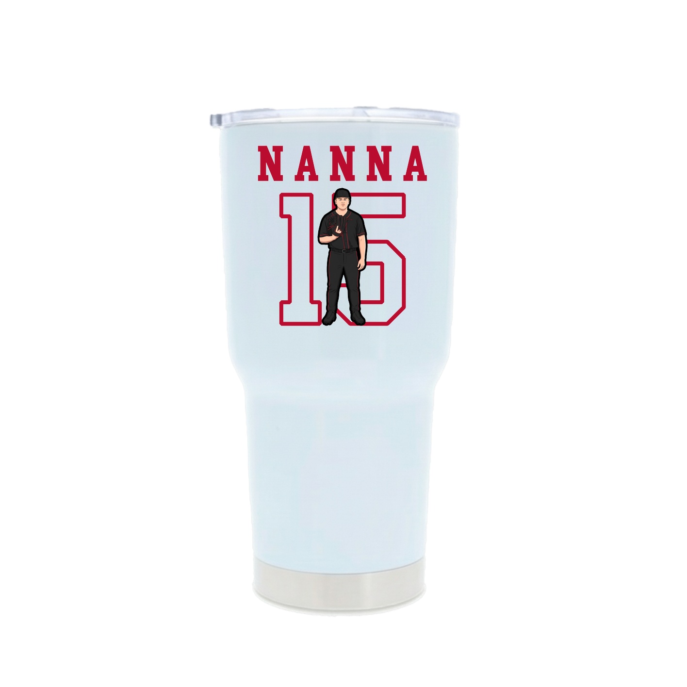 30oz Stainless Steel Tumbler — Shirsey in White