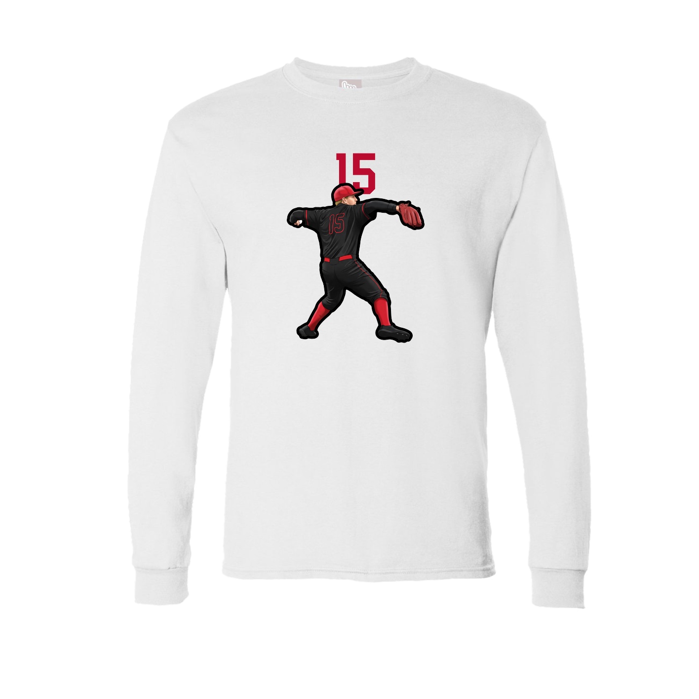 Long Sleeve Tee — Number Top in White