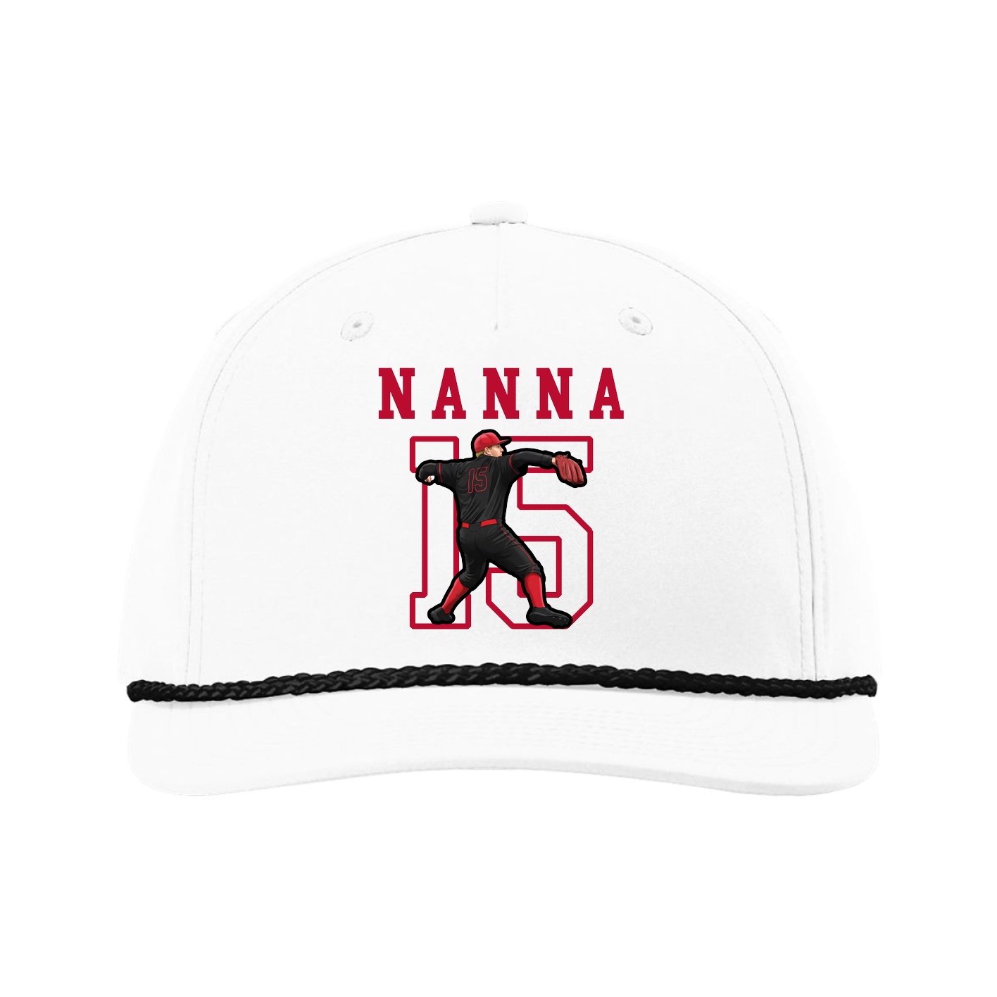 Five-Panel Classic Rope Cap — Shirsey in White