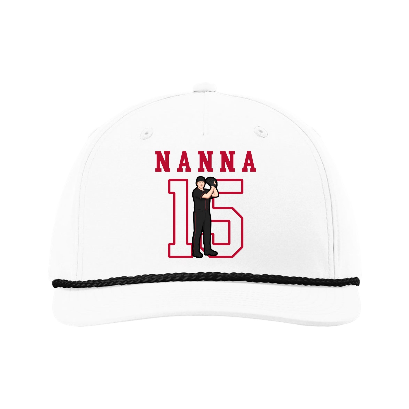 Five-Panel Classic Rope Cap — Shirsey in White