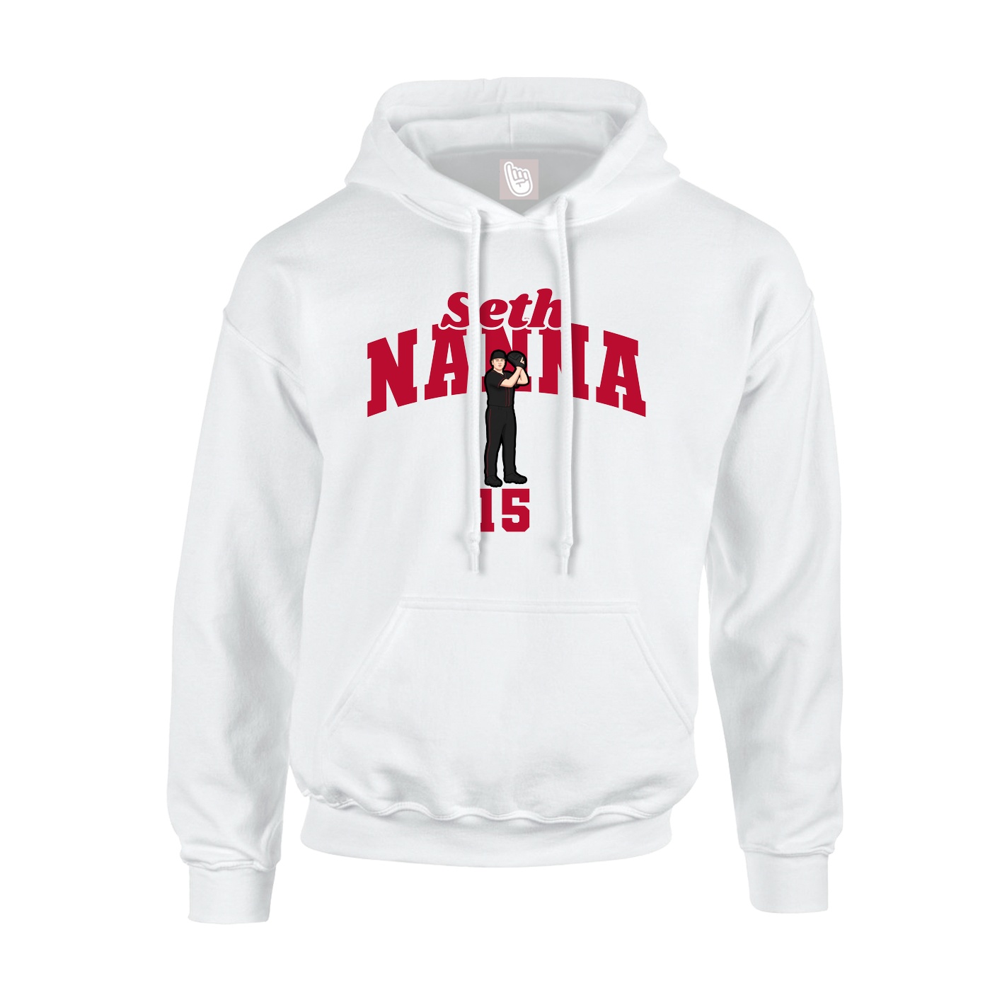 Youth Hoodie — Signature Arch in White