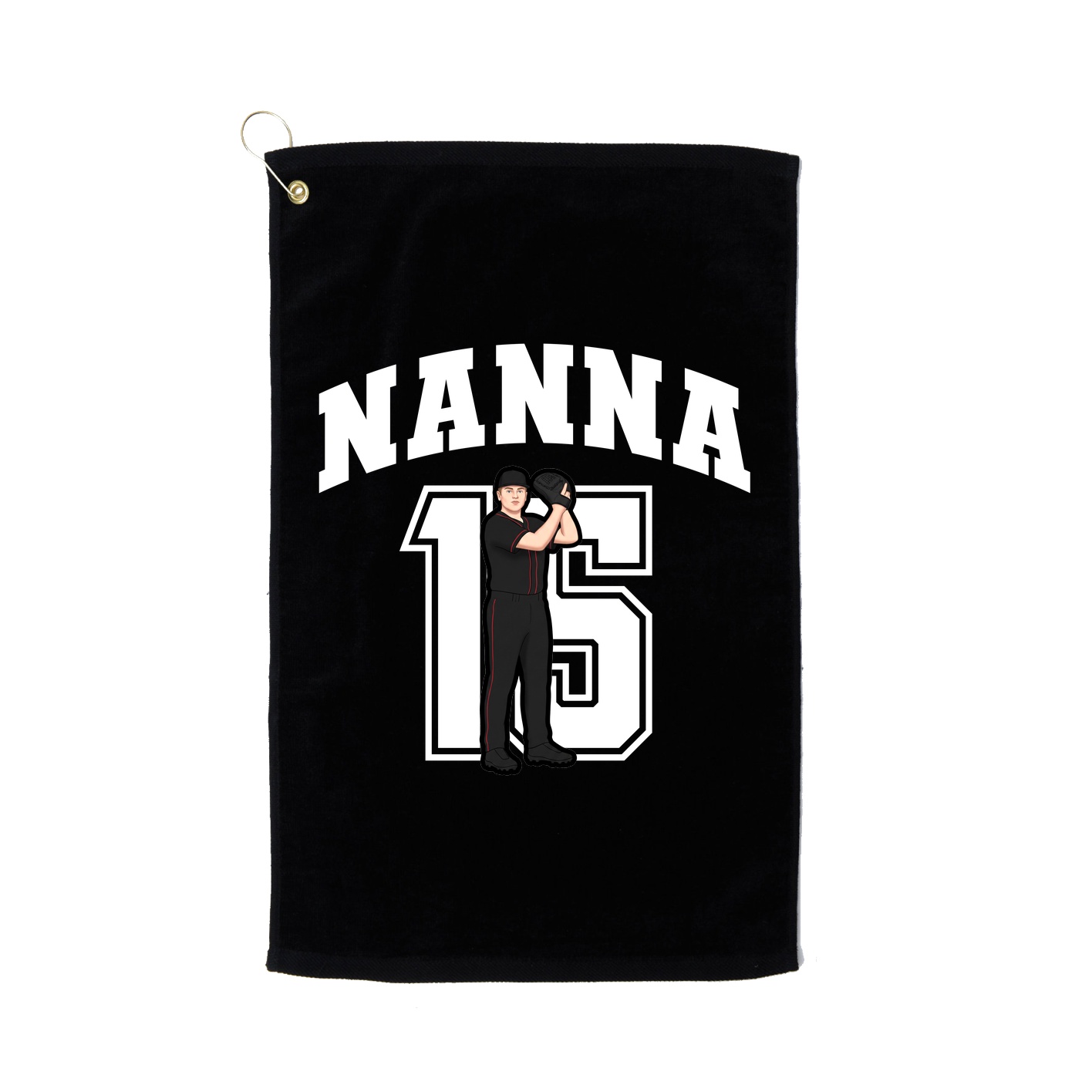 Golf Towel — Number in Black