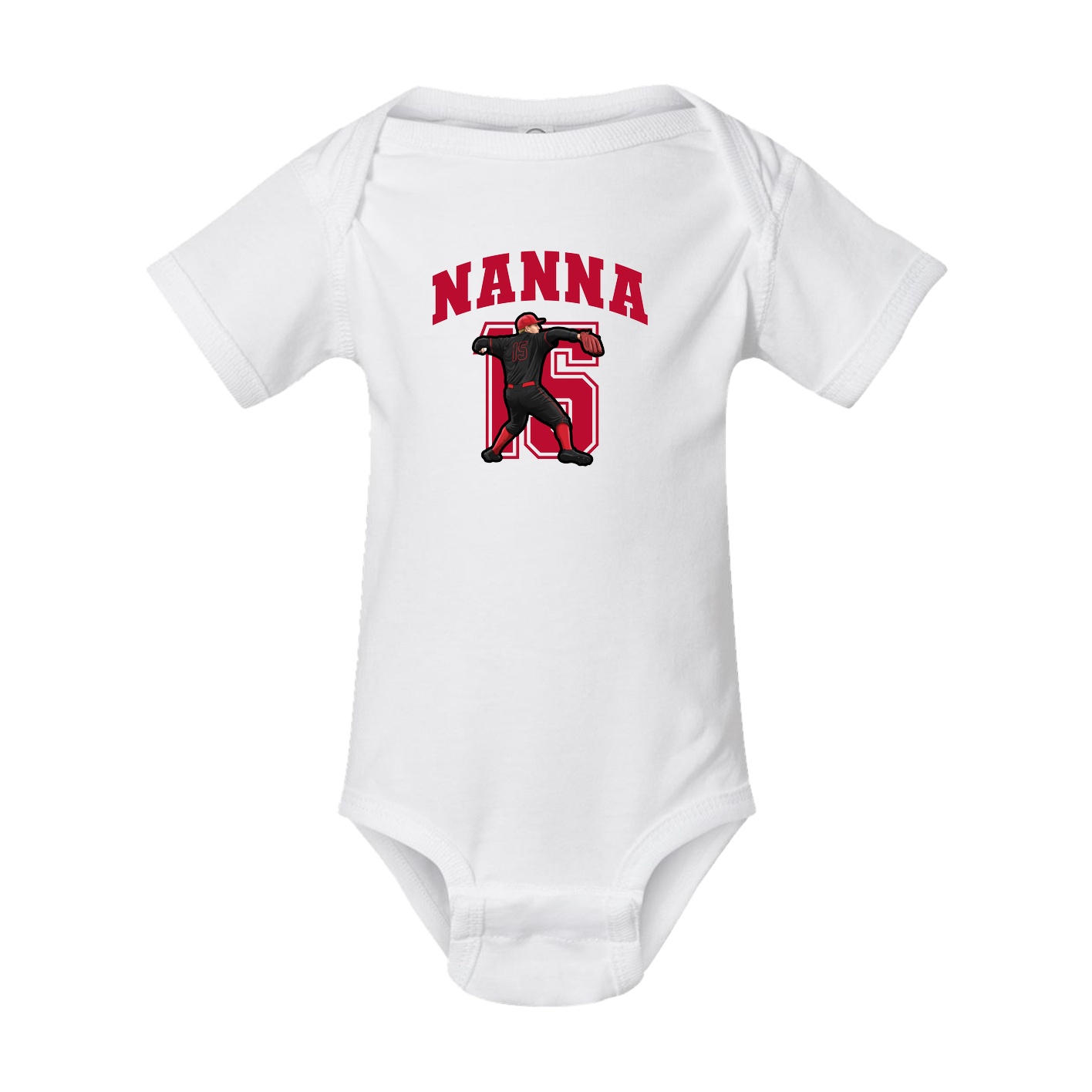 Baby Onesie — Number in White