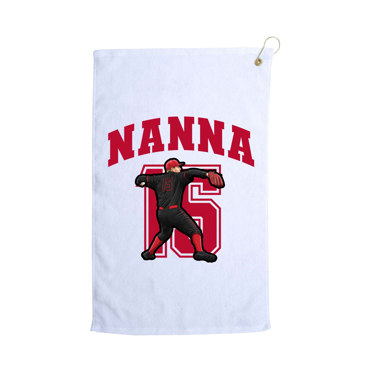 Golf Towel — Number in White