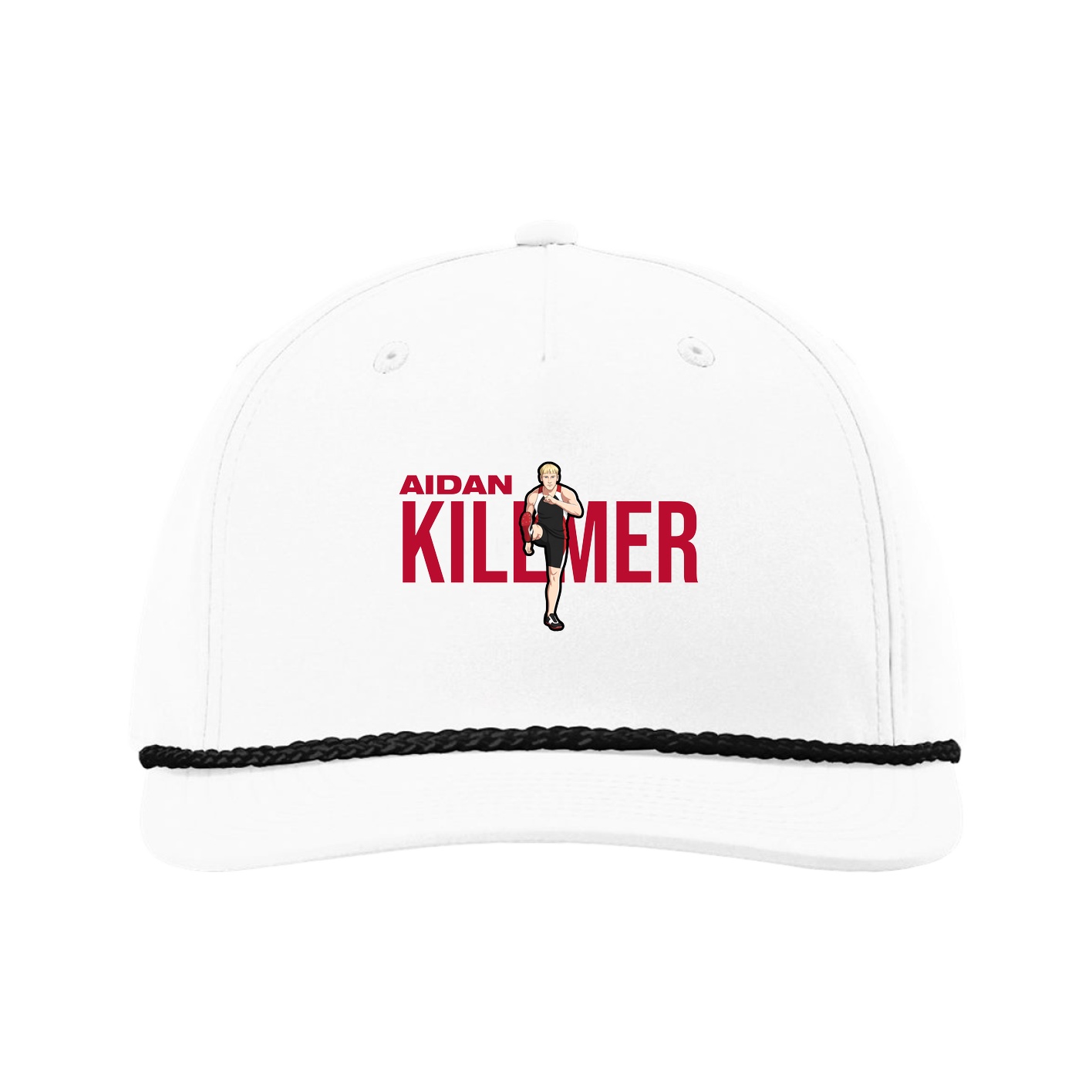 Five-Panel Classic Rope Cap — Player Name in White