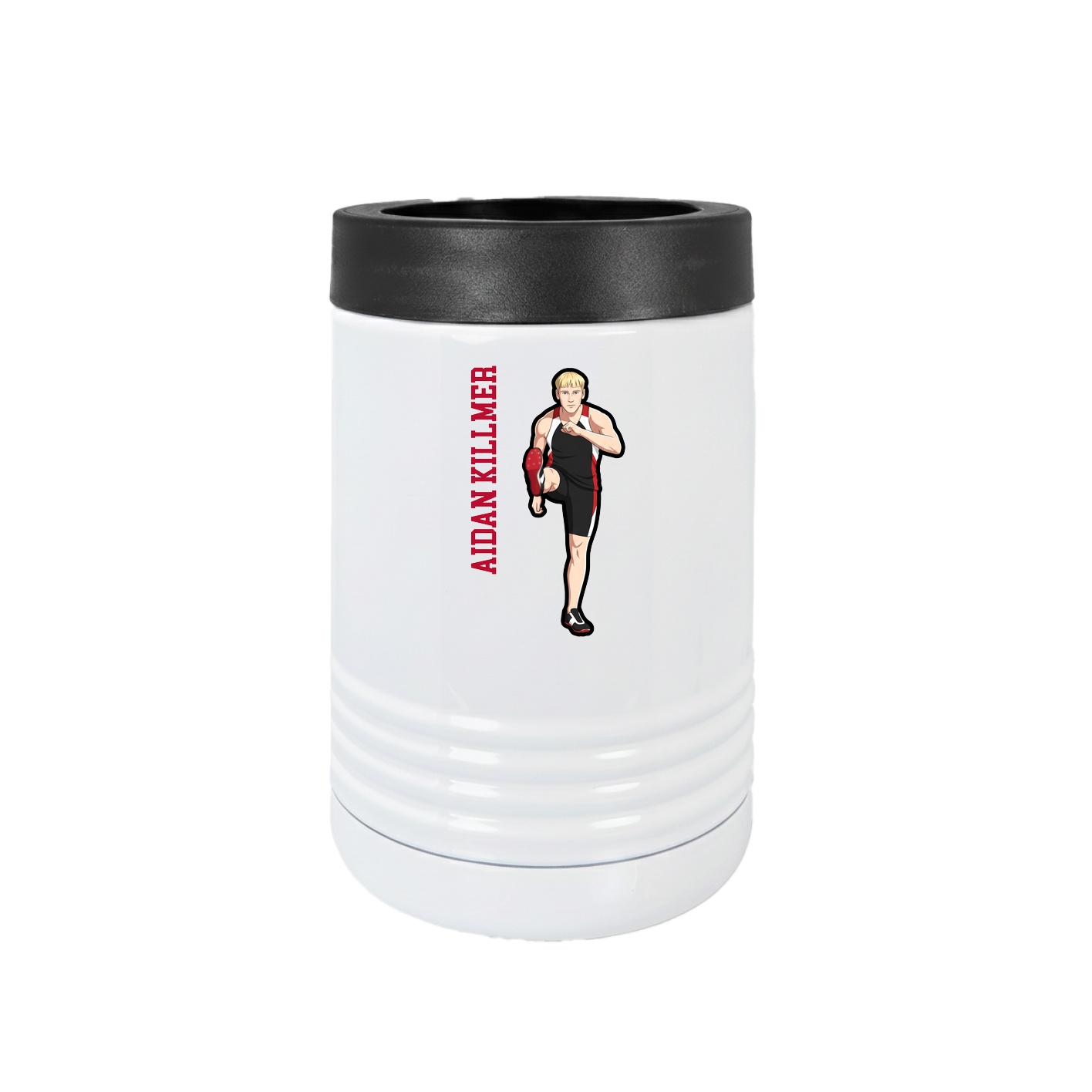 Beverage Holder — Name Vertical in White