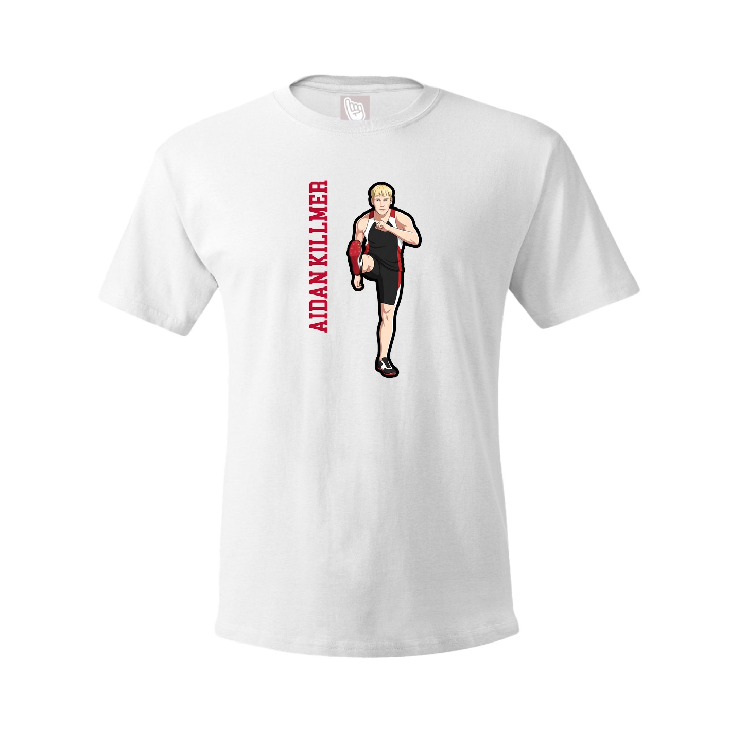 Tee — Name Vertical in White