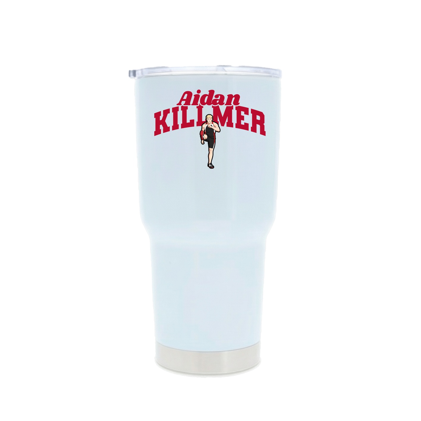 30oz Stainless Steel Tumbler — Signature Arch in White
