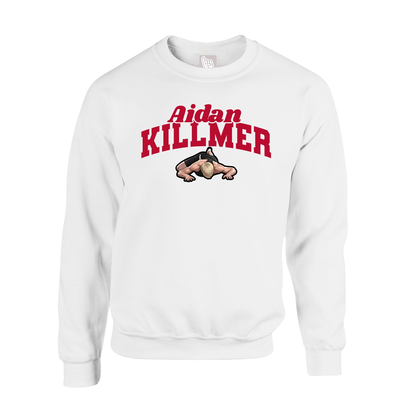 Fleece Crew — Signature Arch in White