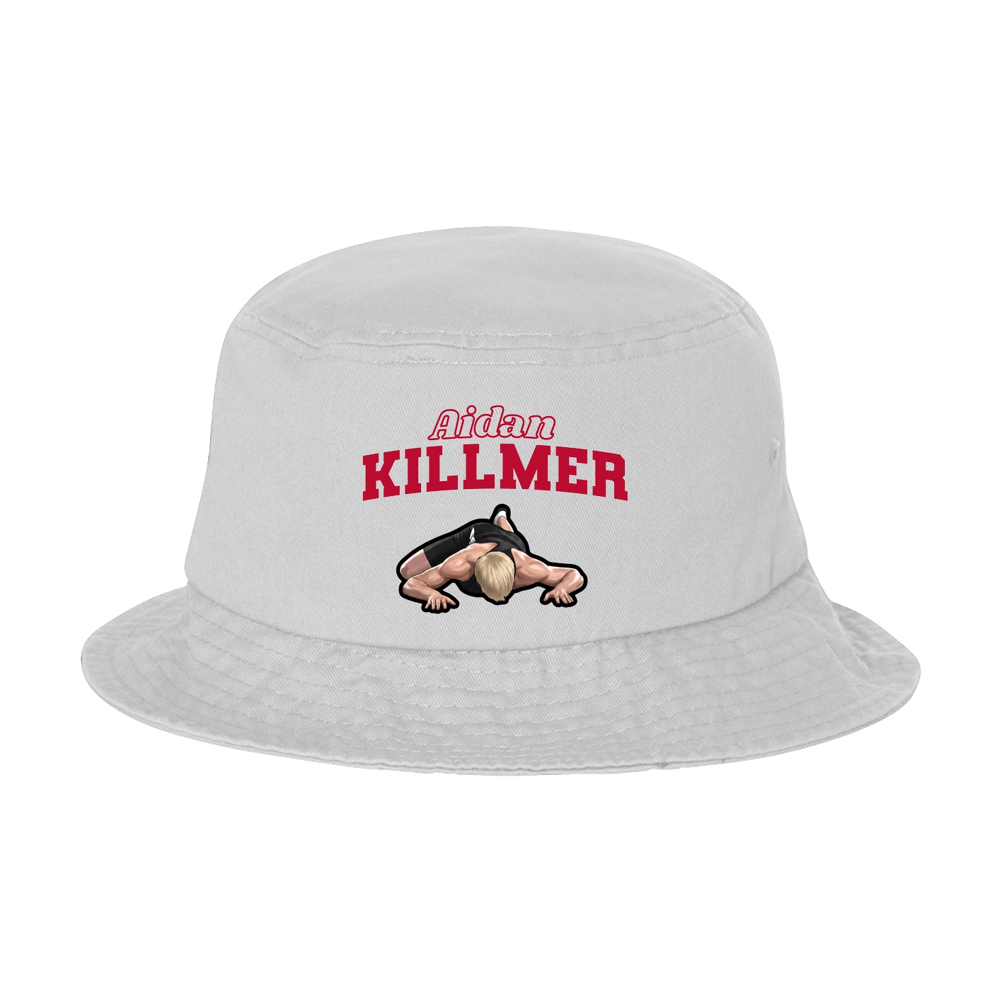 Bucket Cap — Name Arch in White