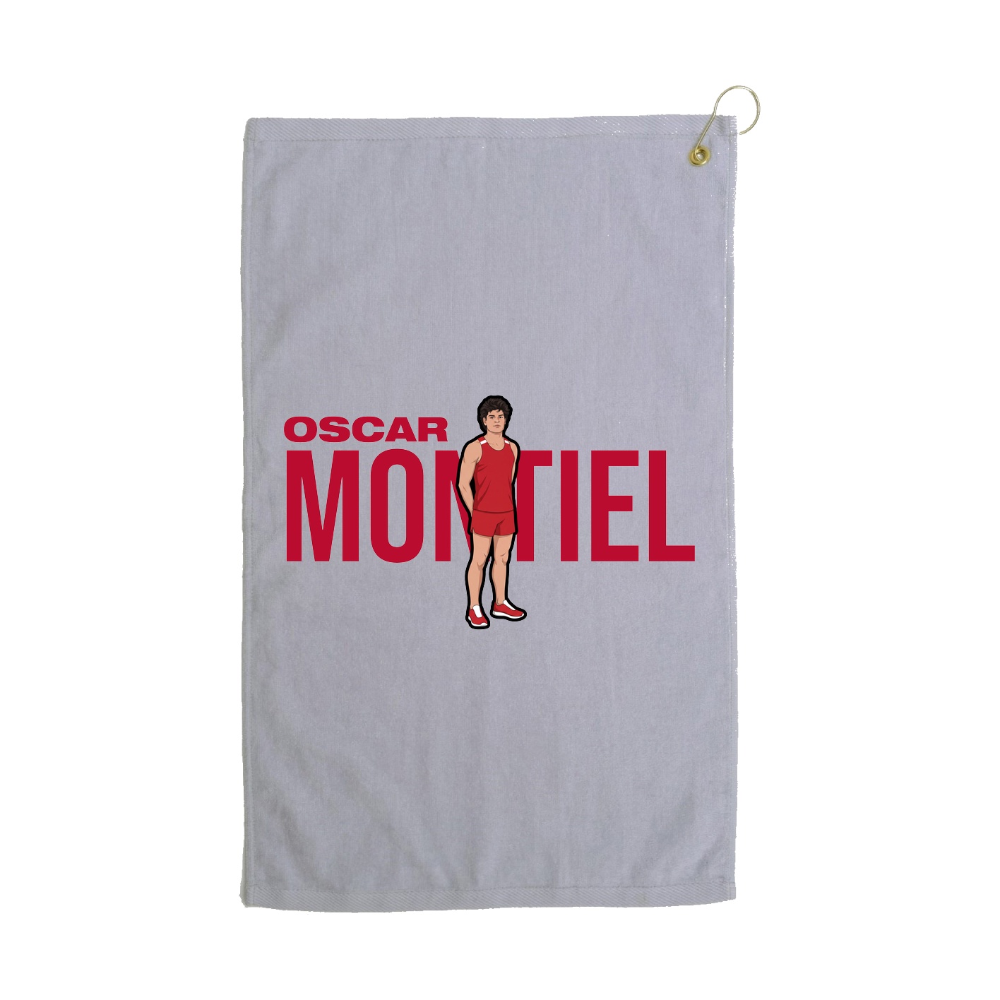 Golf Towel — Player Name in Grey
