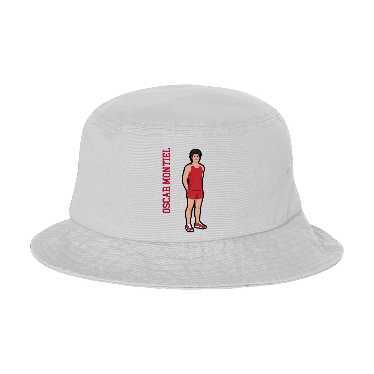 Bucket Cap — Name Vertical in White