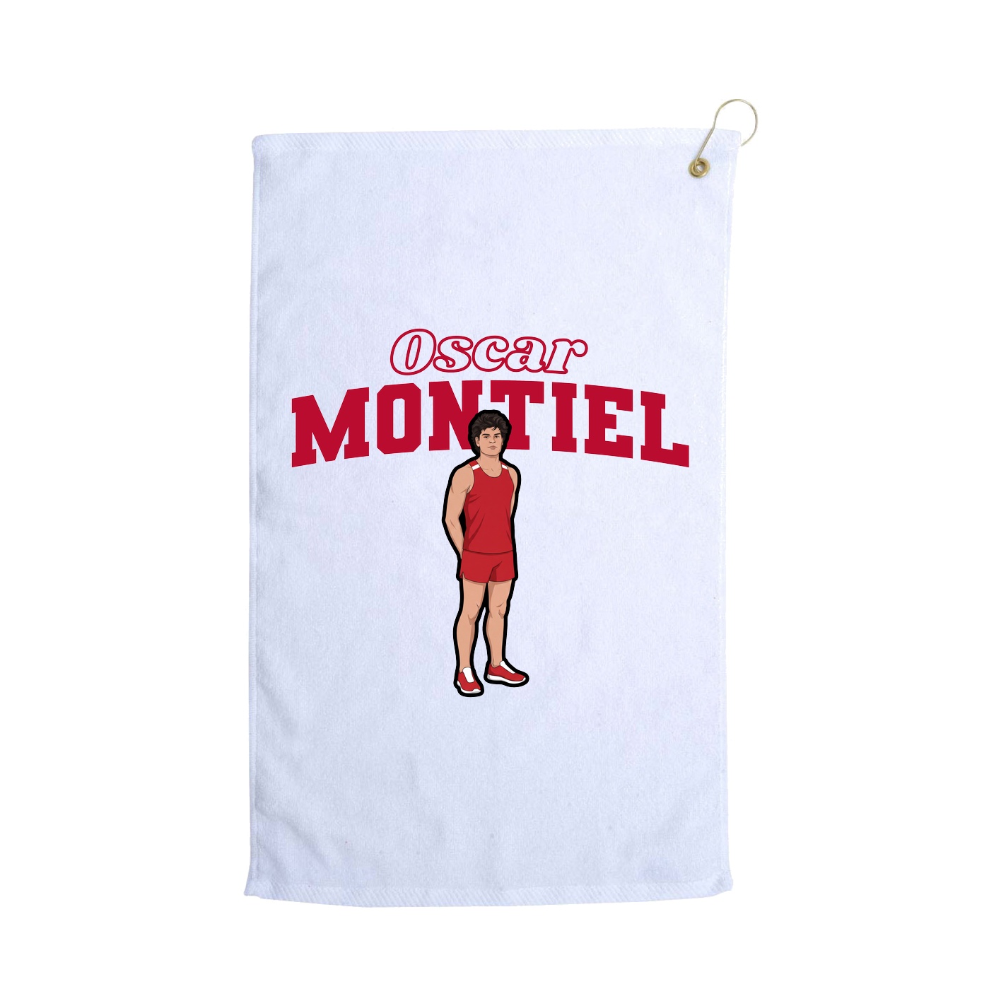 Golf Towel — Name Arch in White