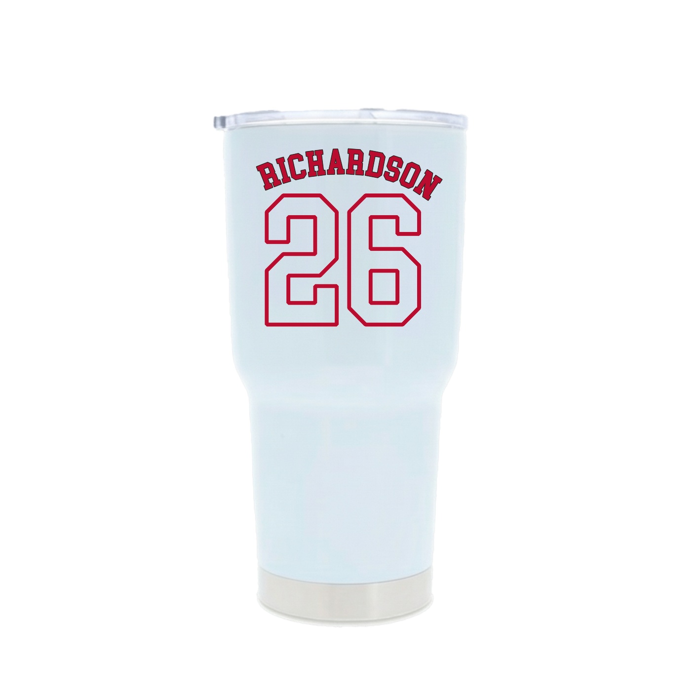 30oz Stainless Steel Tumbler — Shirsey Arch in White