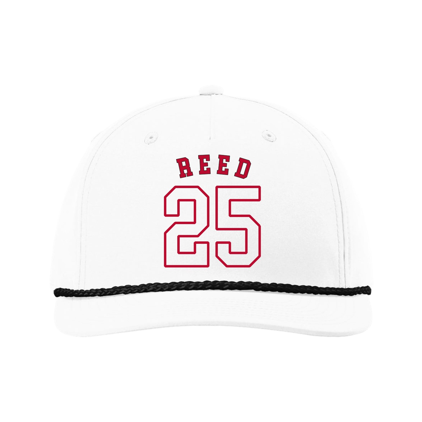Five-Panel Classic Rope Cap — Shirsey Arch in White
