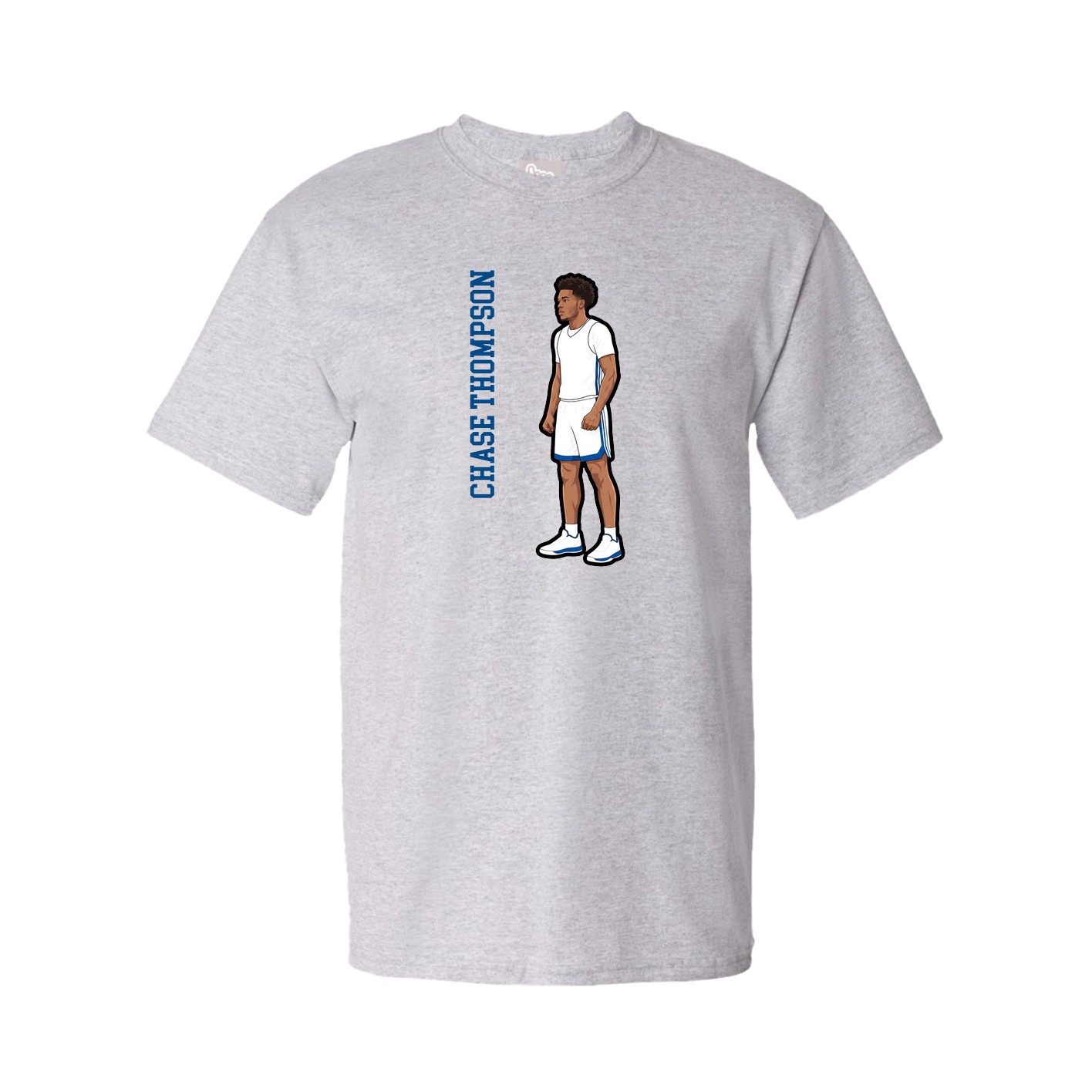Youth Tee — Name Vertical in Grey