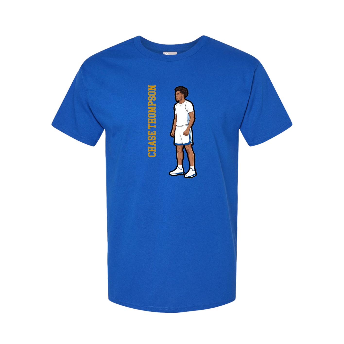Youth Tee — Name Vertical in Royal
