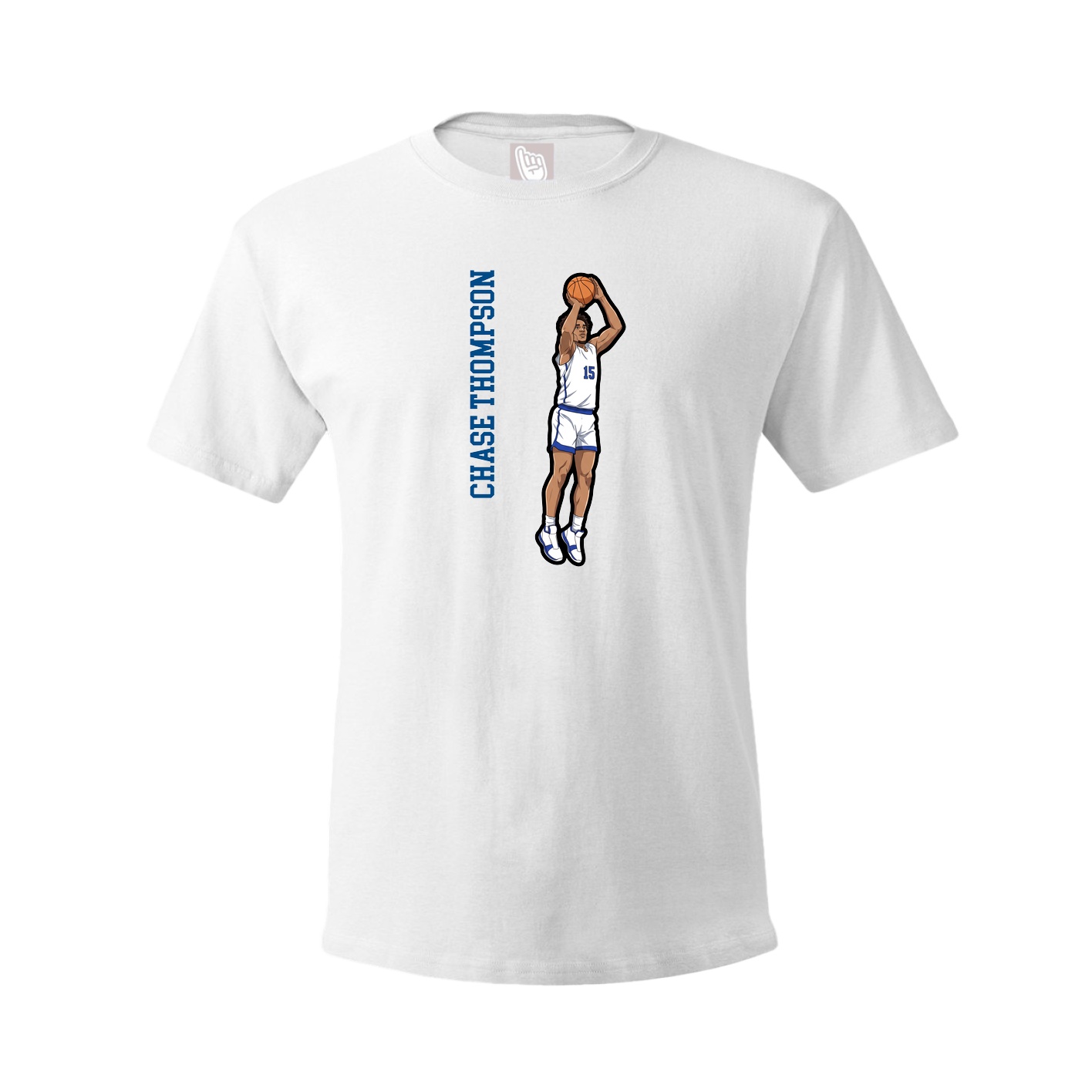 Tee — Name Vertical in White