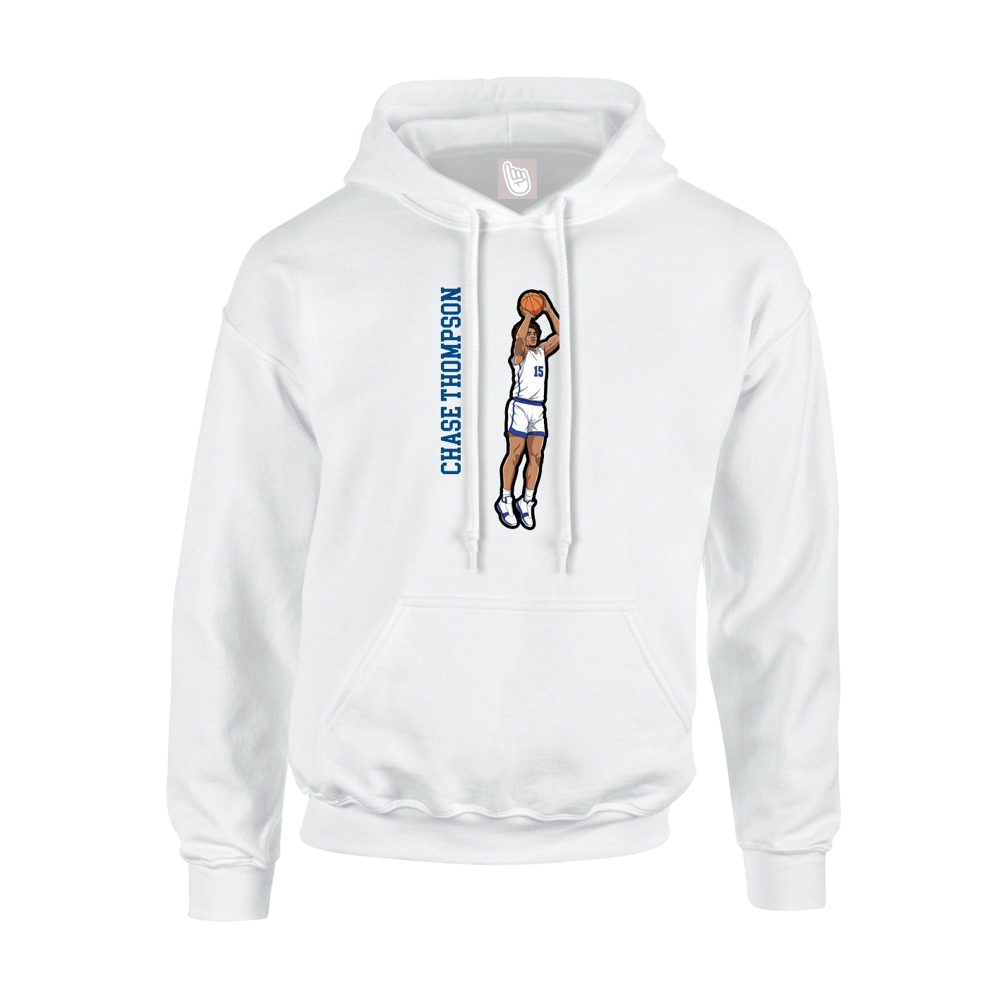 Hoodie — Name Vertical in White