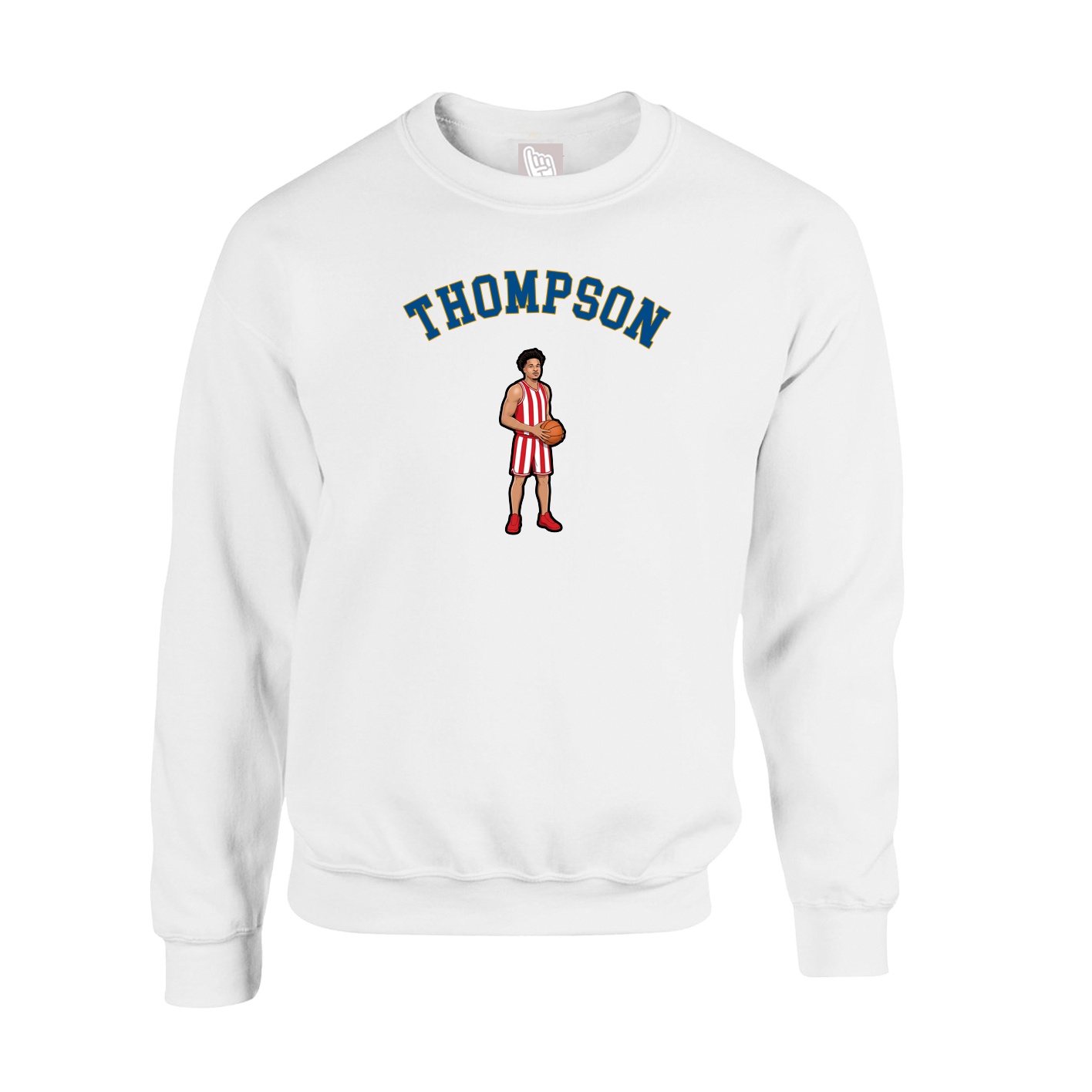 Fleece Crew — Shirsey Arch in White