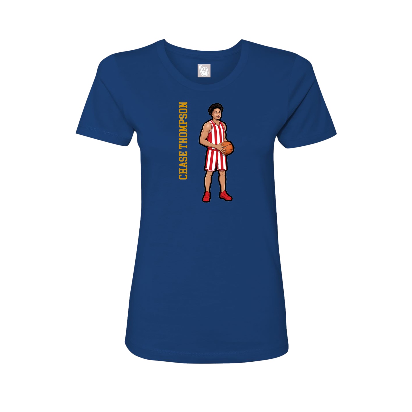 Womens Tee — Name Vertical in Royal