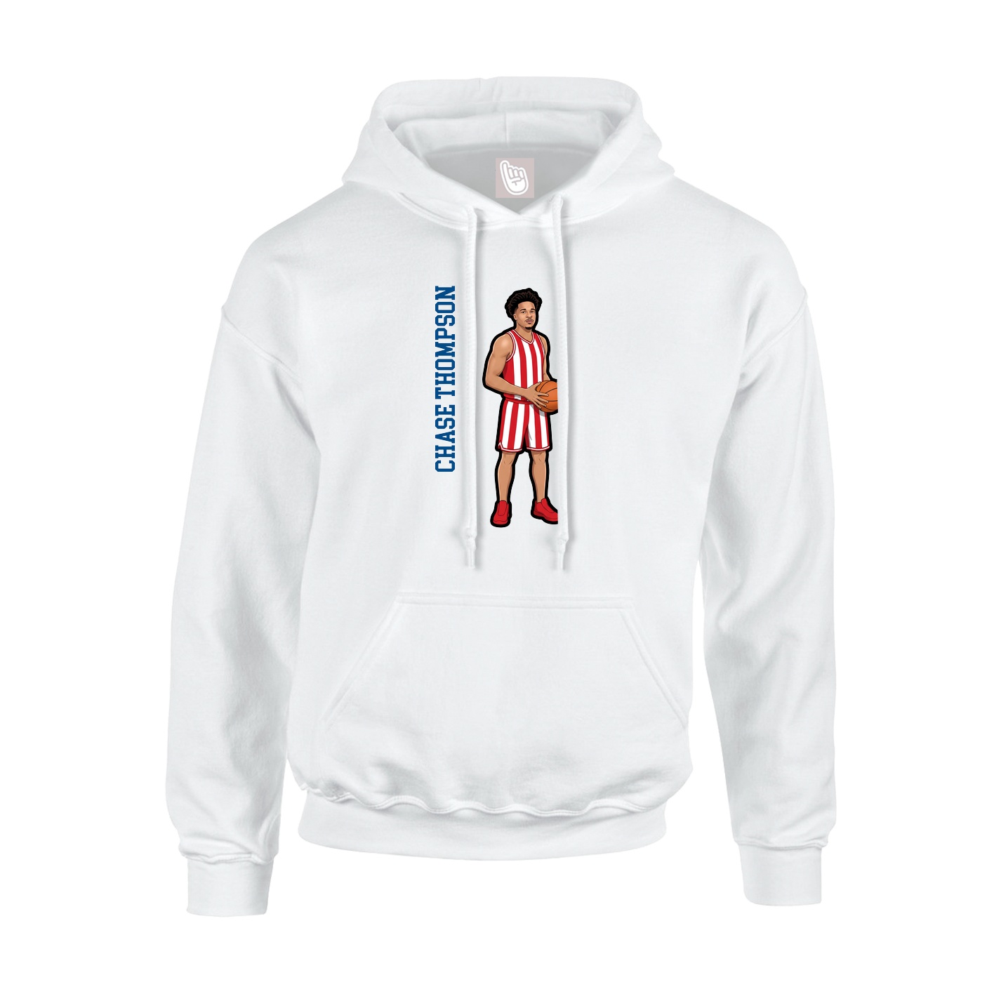 Hoodie — Name Vertical in White