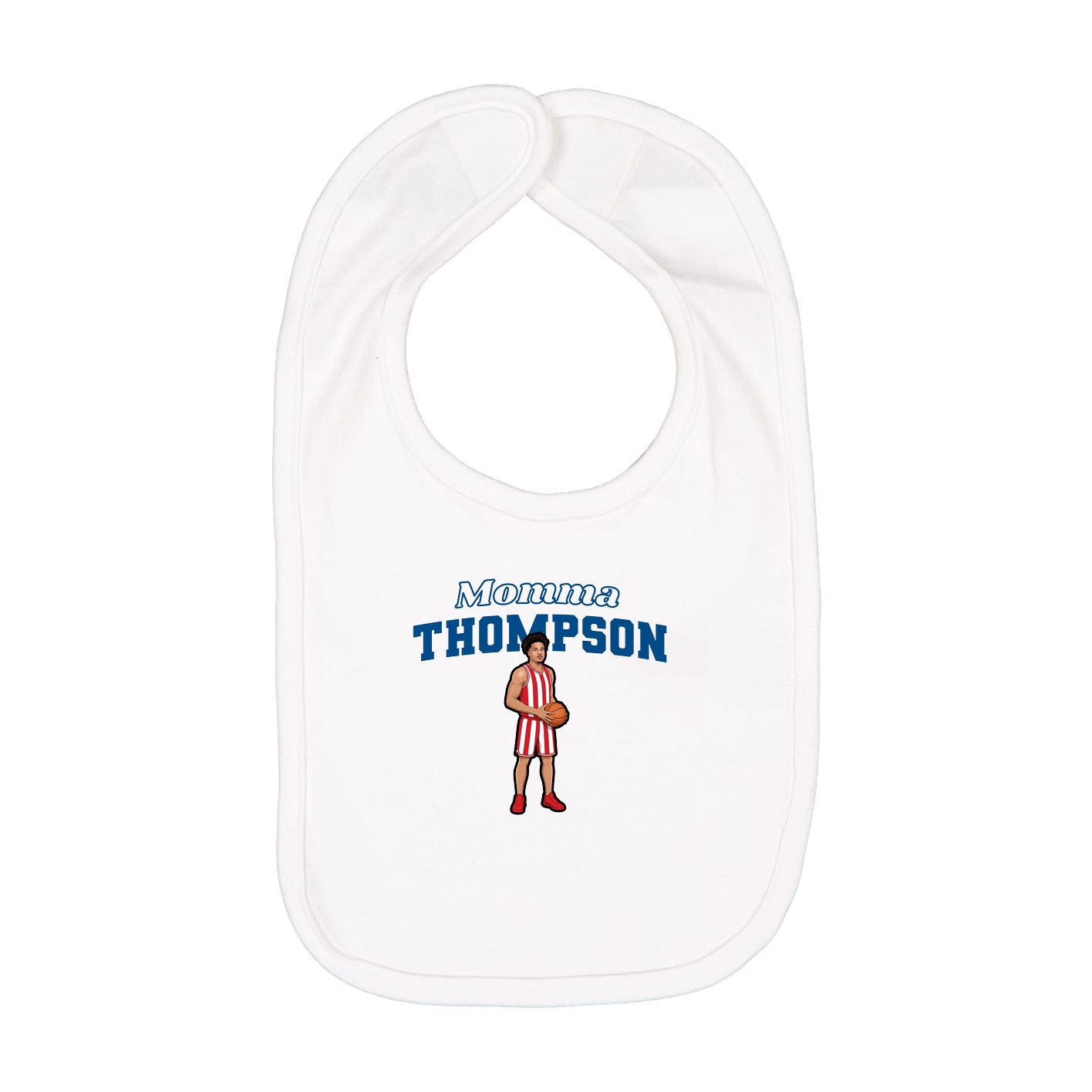Infant Bib — Mothers Day Block in White