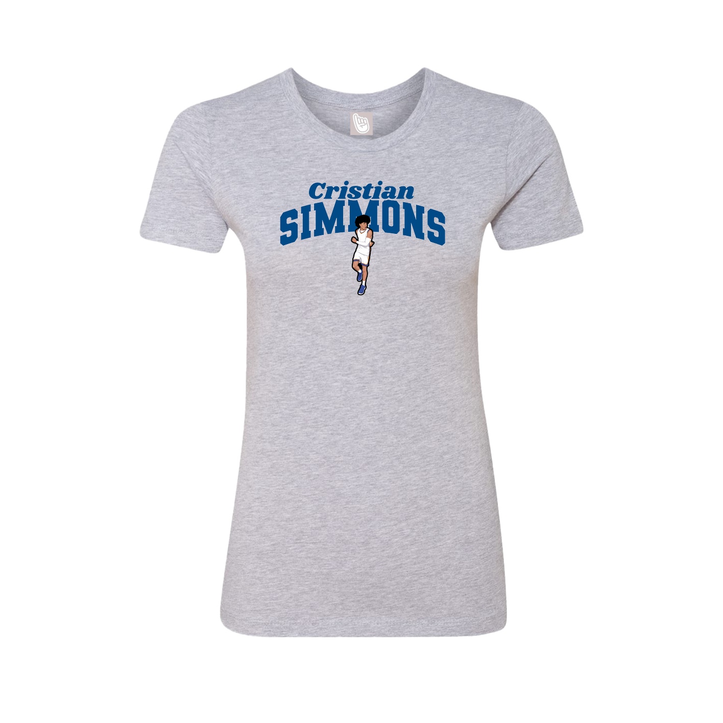 Fitted Women's Tee — Signature Arch in Grey