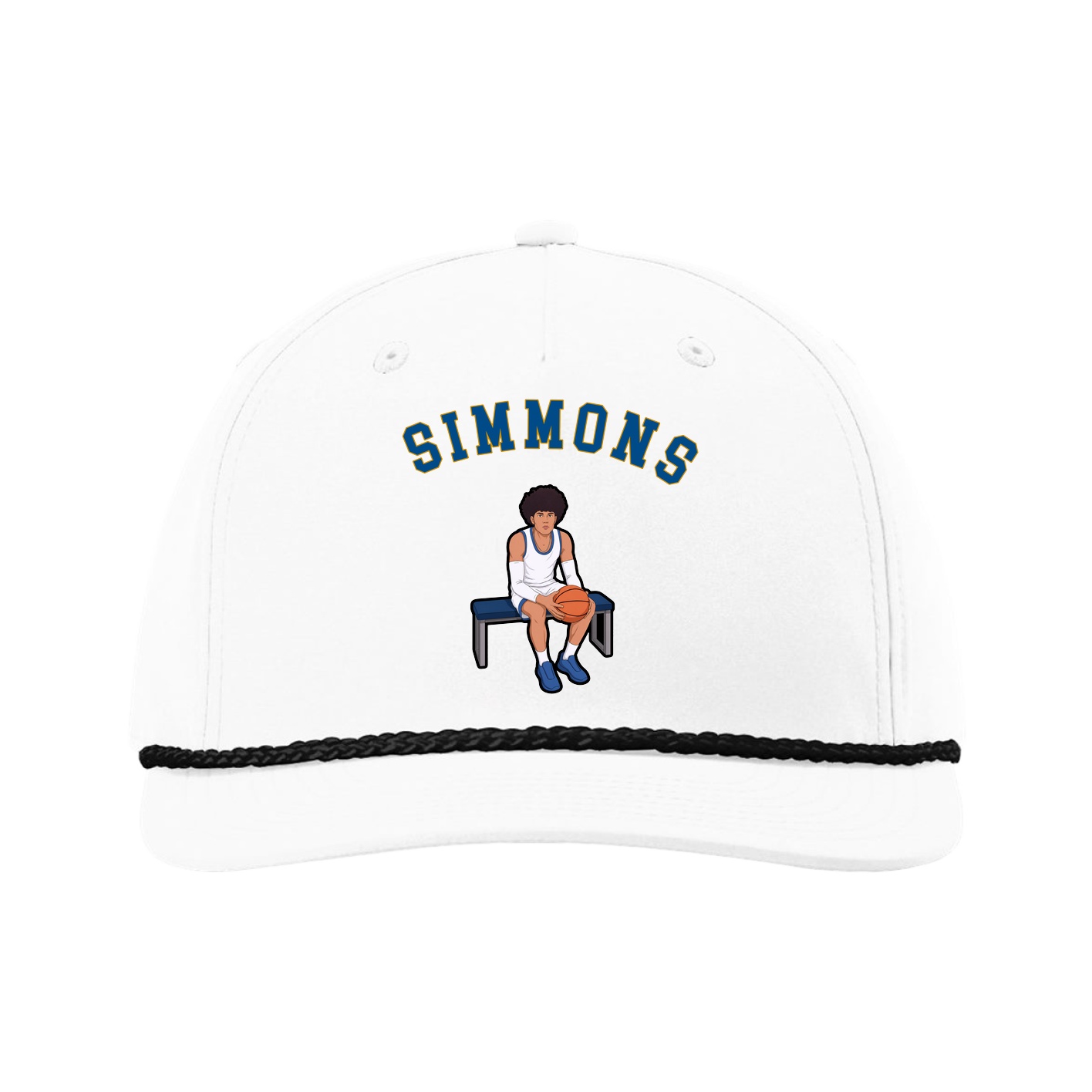 Five-Panel Classic Rope Cap — Shirsey Arch in White