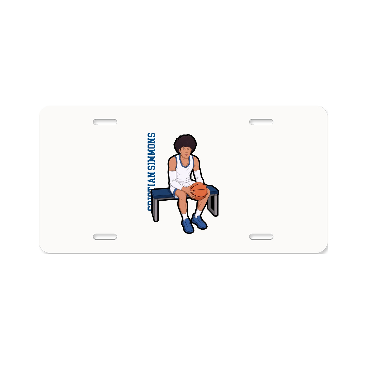 License Plate — Name Vertical in Classic