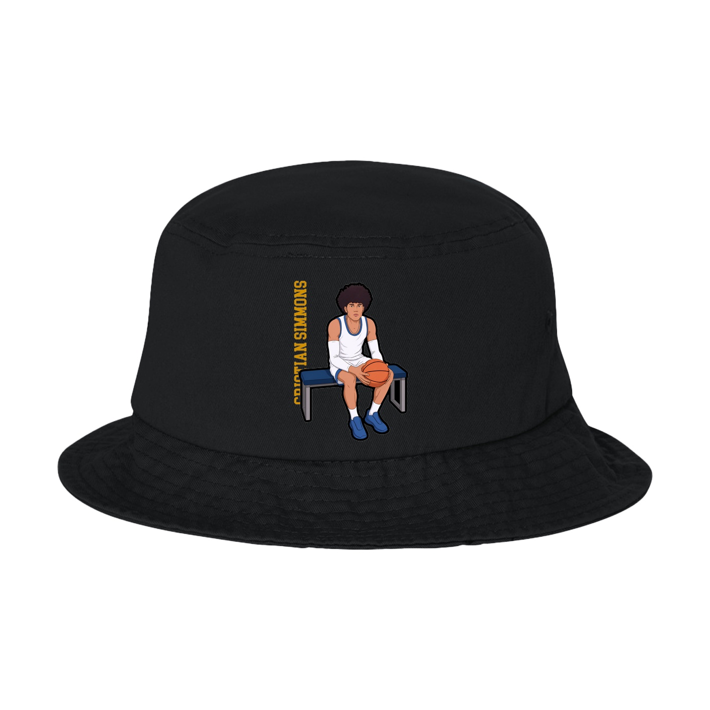Bucket Cap — Name Vertical in Black