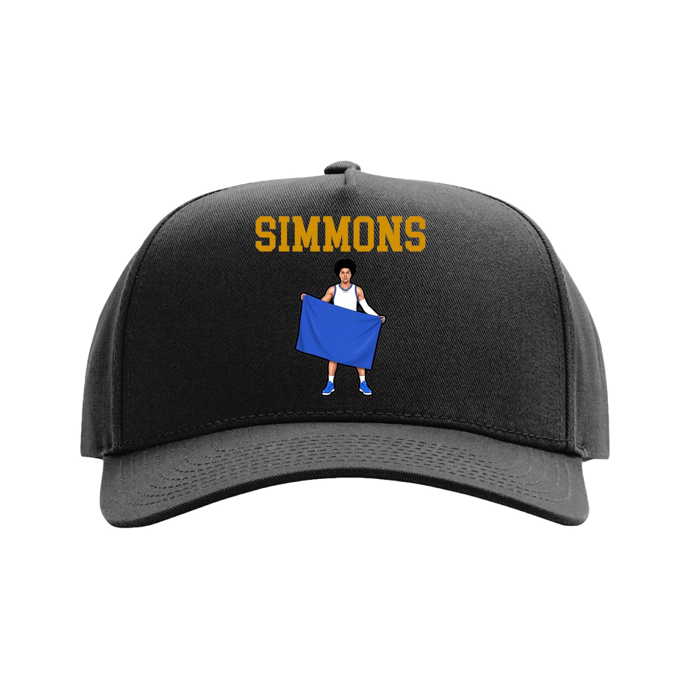 Full Fabric Five-Panel Champ Cap — Shirsey in Black