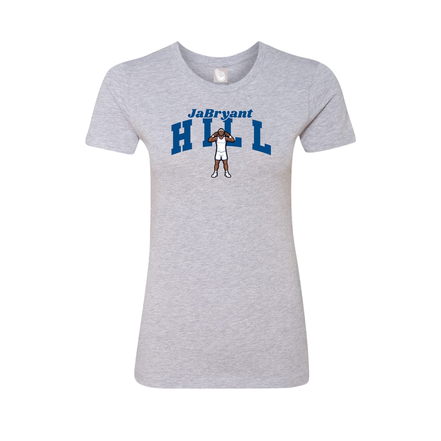 Fitted Women's Tee — Signature Arch in Grey