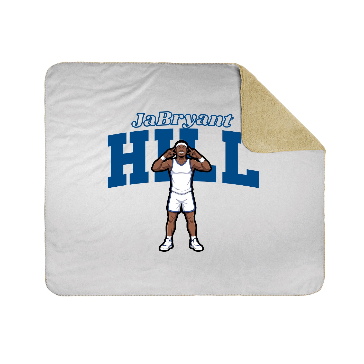 Throw Blanket — Name Arch in White
