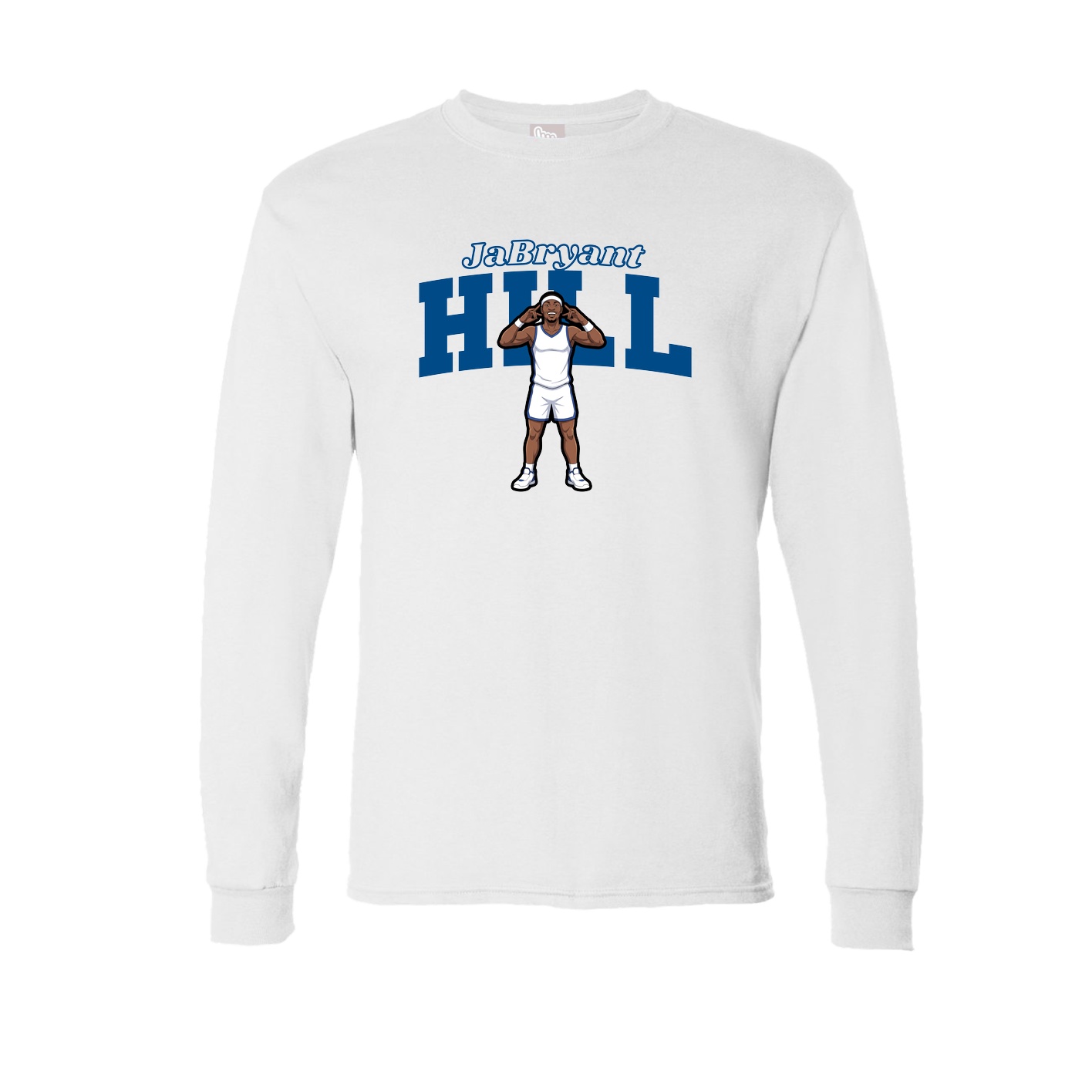 Long Sleeve Tee — Name Arch in White