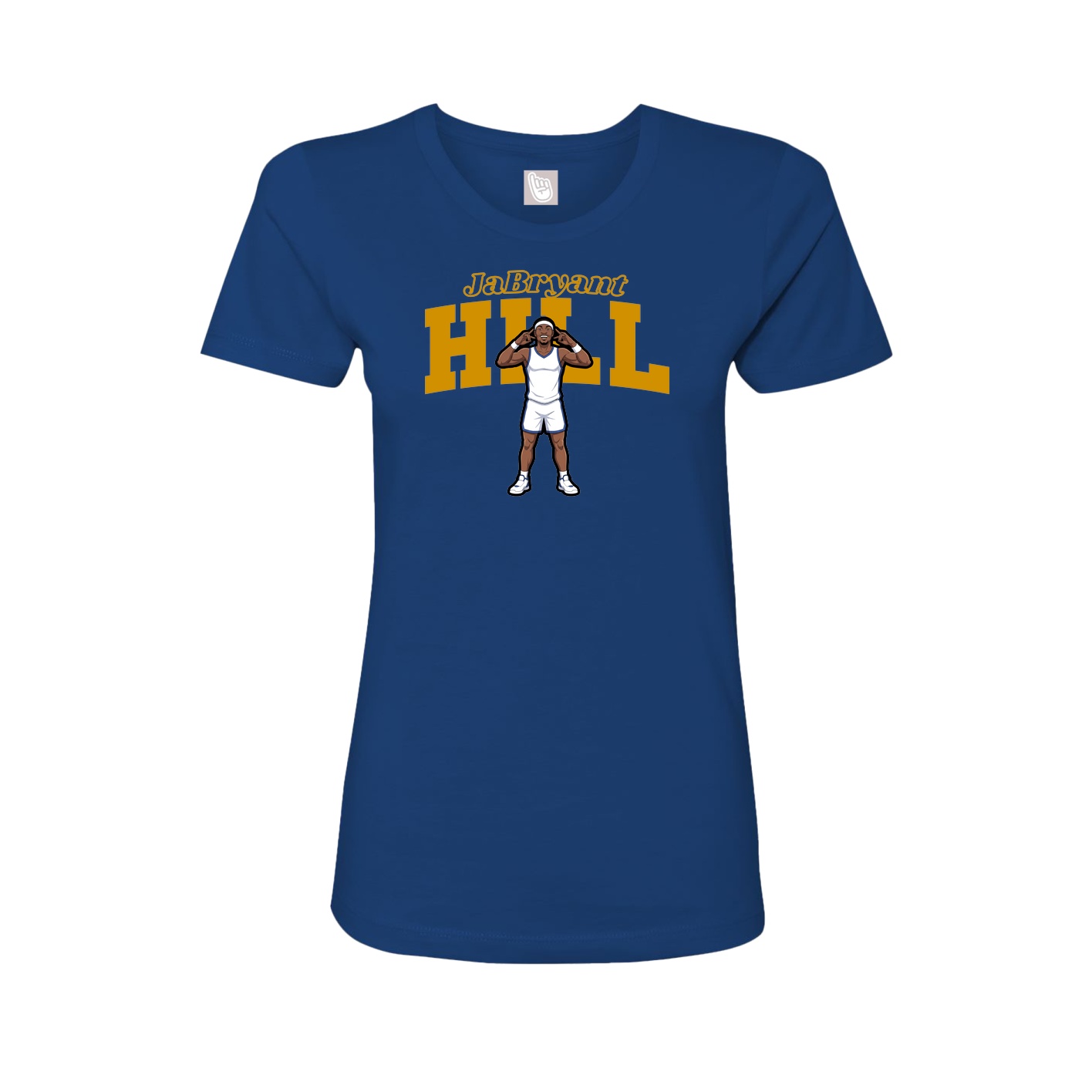 Fitted Women's Tee — Name Arch in Royal
