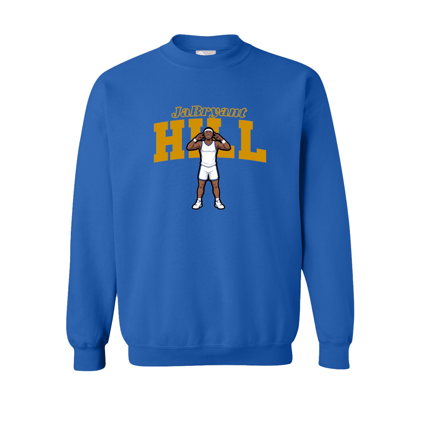Fleece Crew — Name Arch in Royal