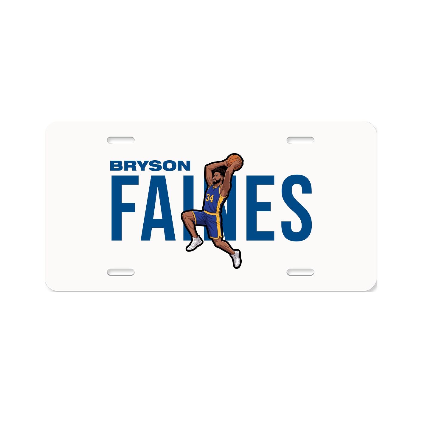 License Plate — Player Name in Classic