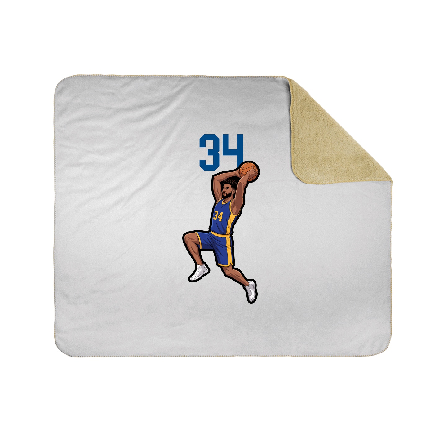 Throw Blanket — Number Top in White