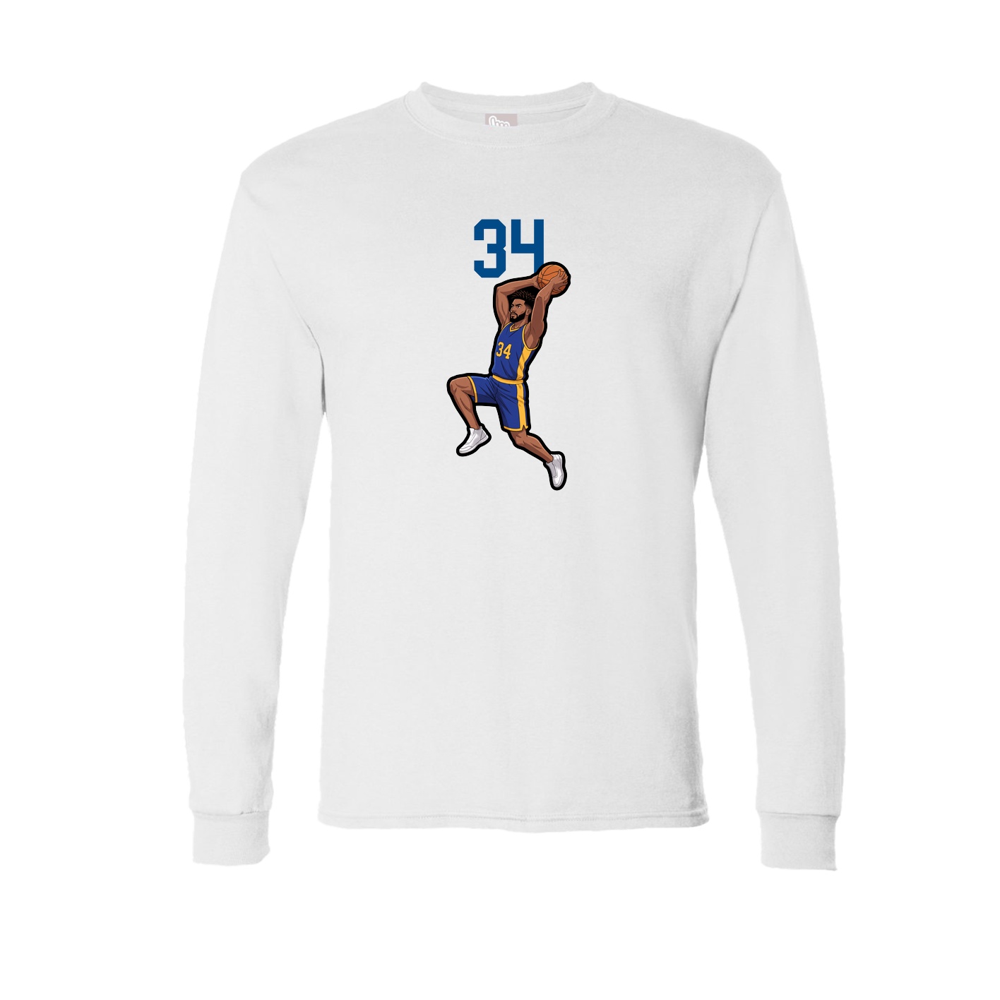 Long Sleeve Tee — Number Top in White