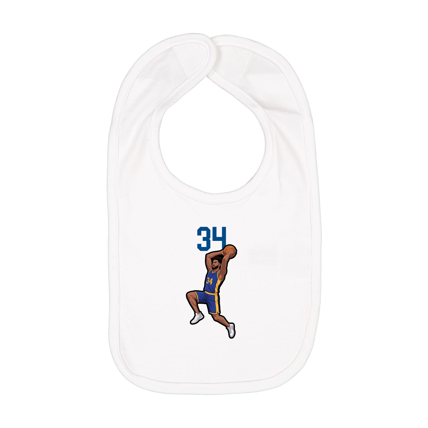 Infant Bib — Number Top in White