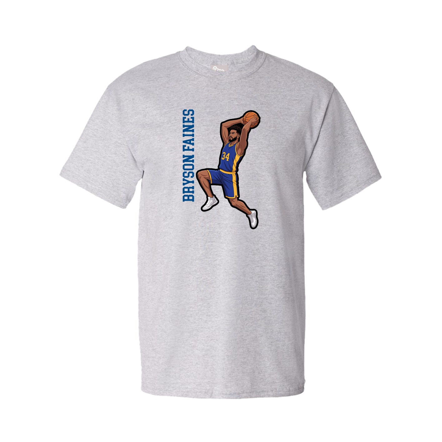 Tee — Name Vertical in Grey