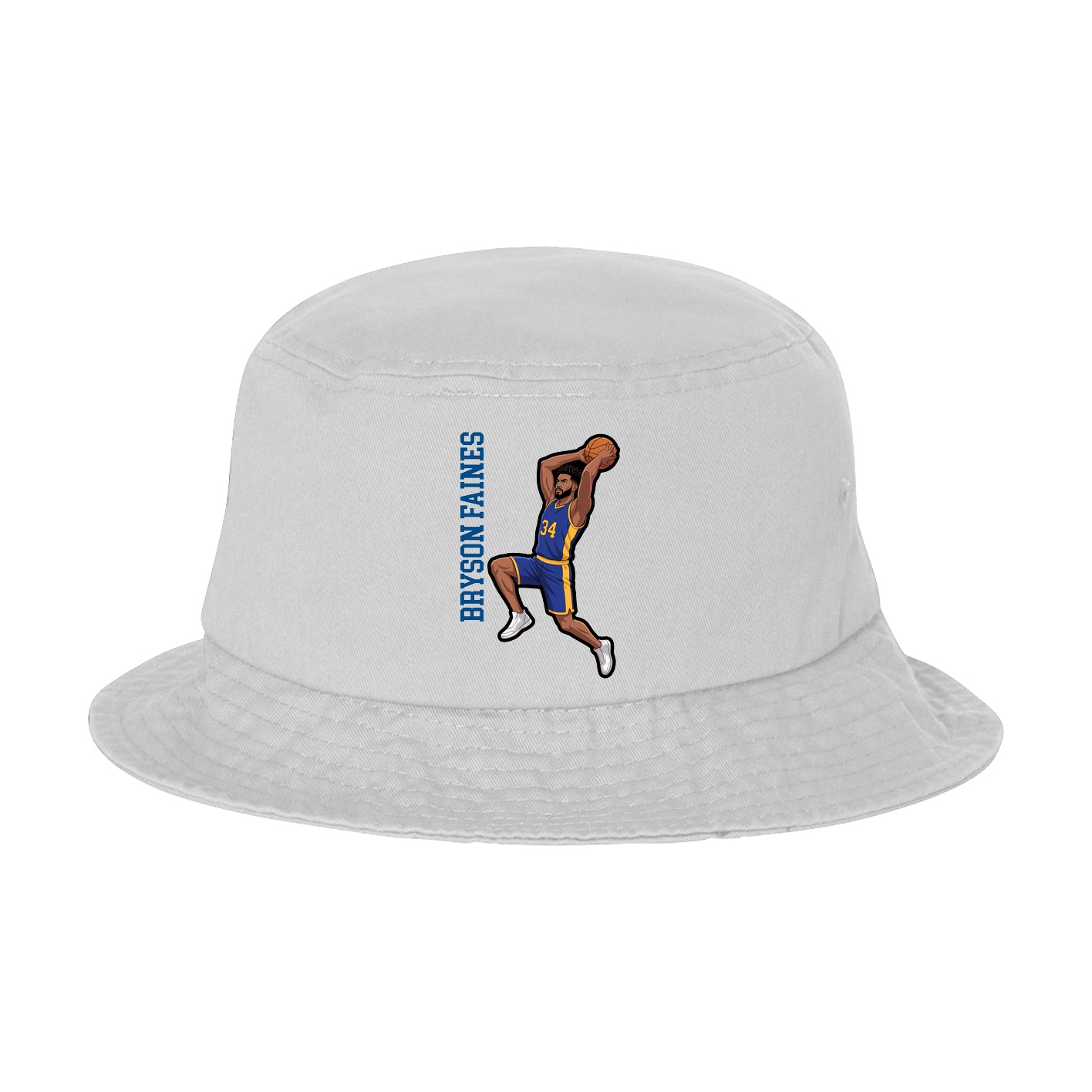 Bucket Cap — Name Vertical in White