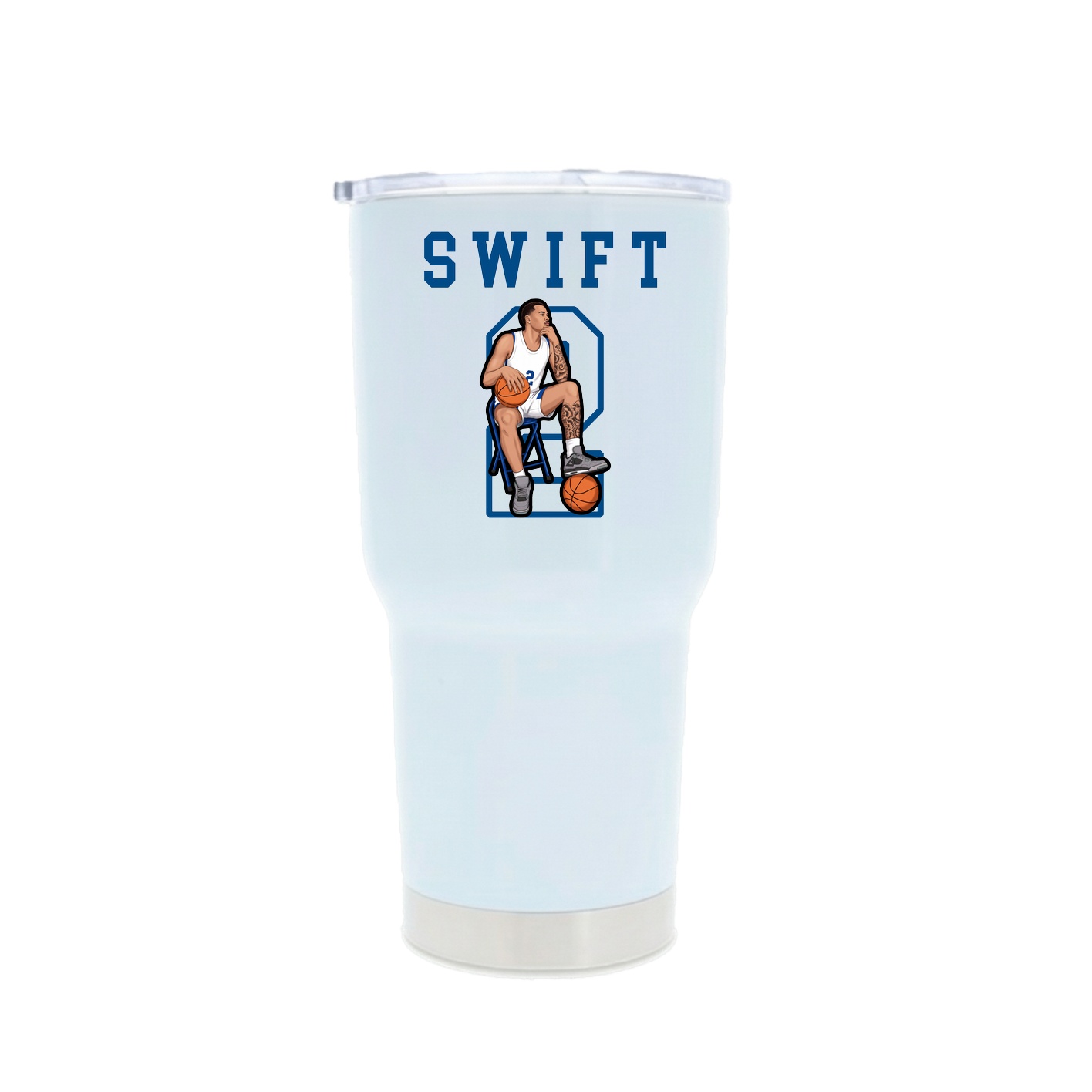 30oz Stainless Steel Tumbler — Shirsey in White