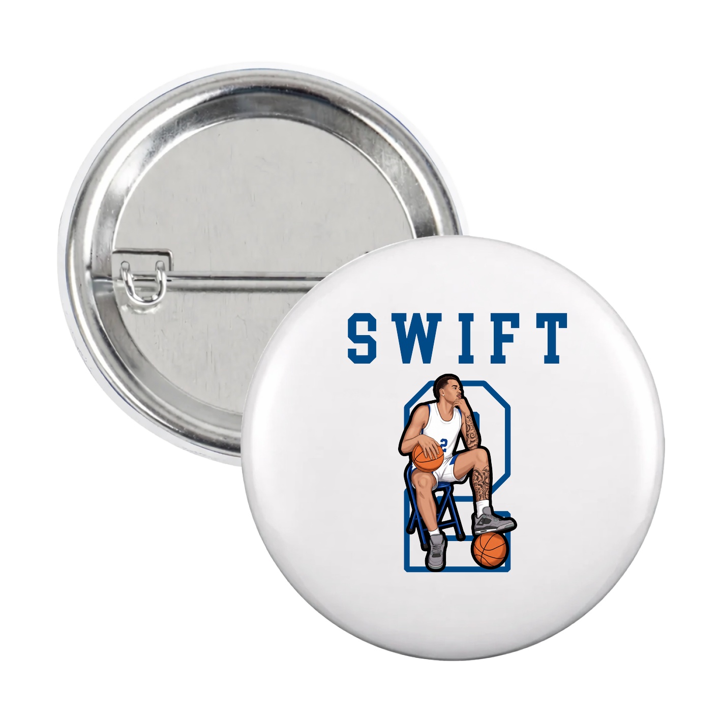 Game Day Button — Shirsey in White